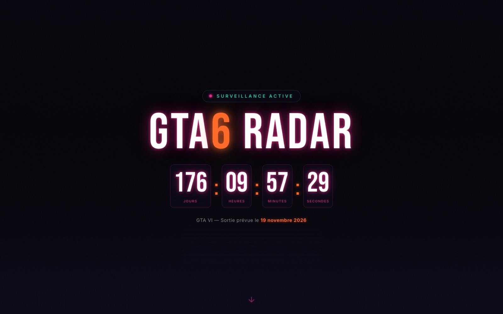 Aperçu du tracker d'actualités GTA6 Radar