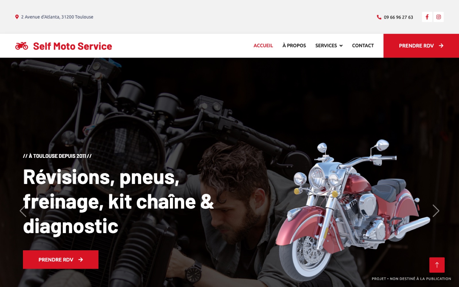 Aperçu du site Self Moto Service — garage moto Toulouse